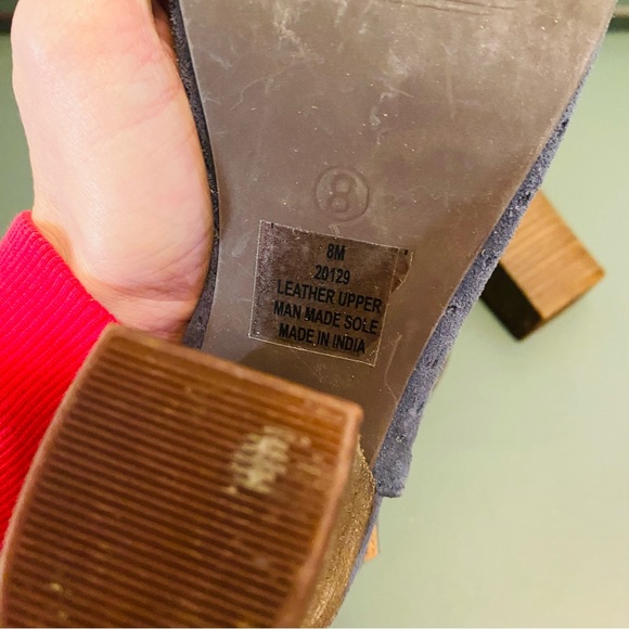 Diba Lili Navy Blue Perforated Bootie Sandal - Picture 7 of 8